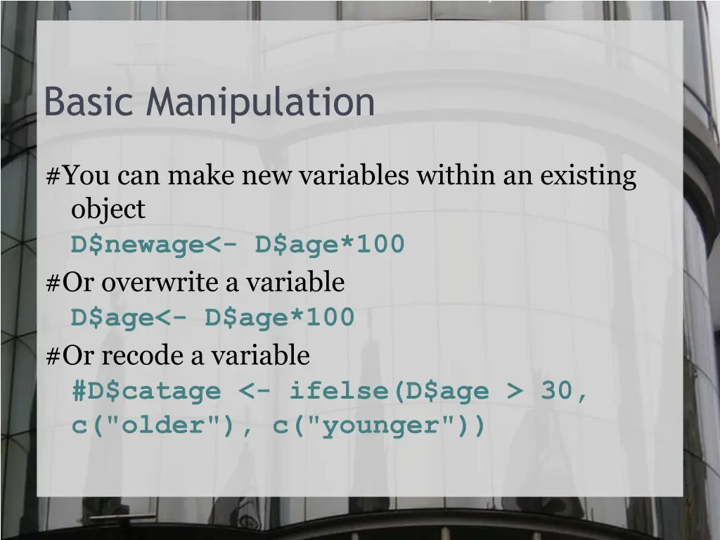 basic manipulation