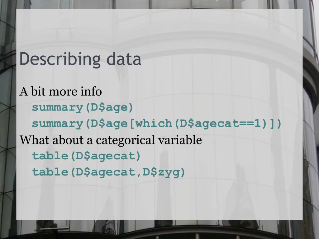describing data 1