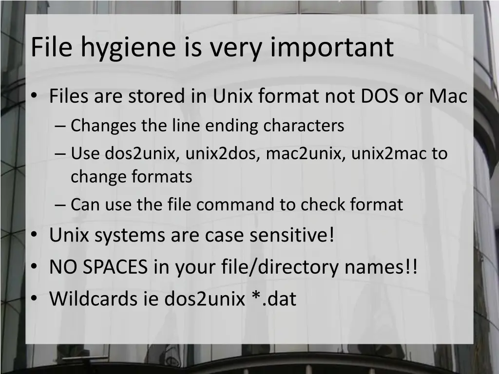 file hygiene is very important