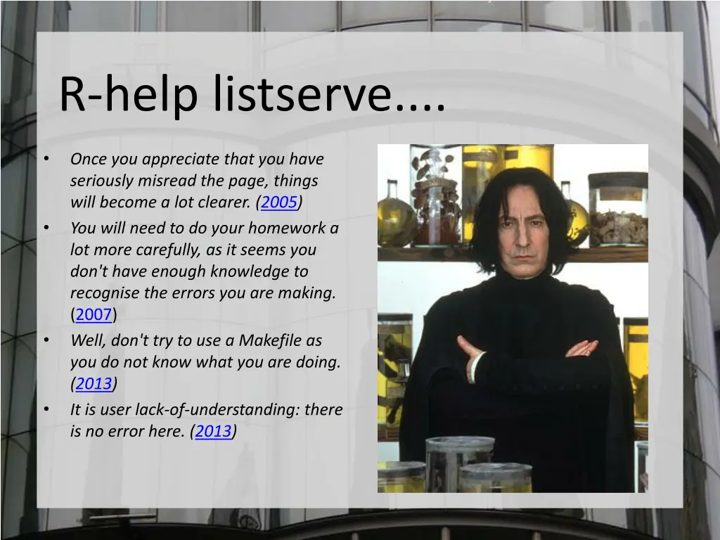 r help listserve