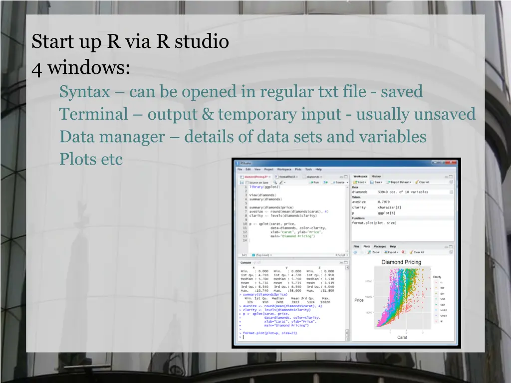 start up r via r studio 4 windows syntax