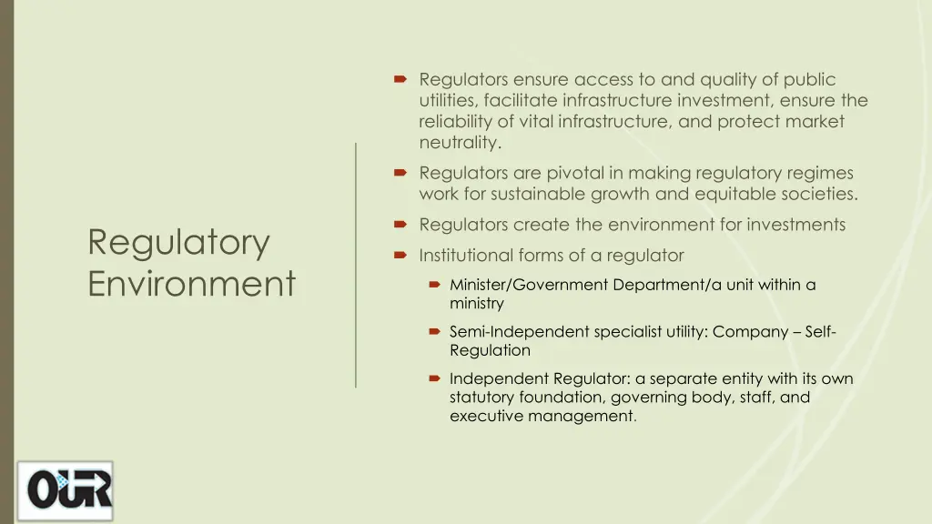 regulators ensure access to and quality of public