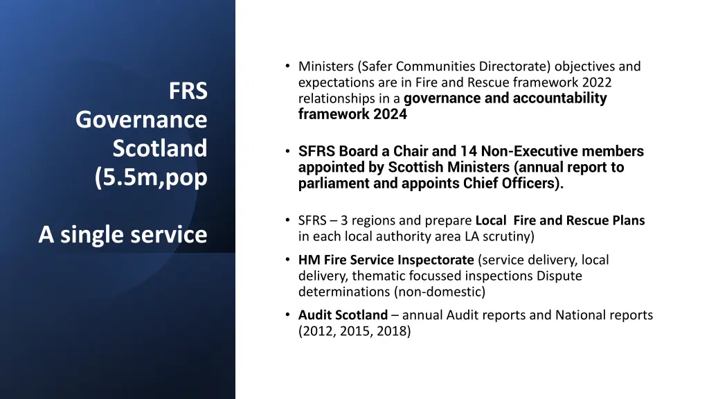 ministers safer communities directorate