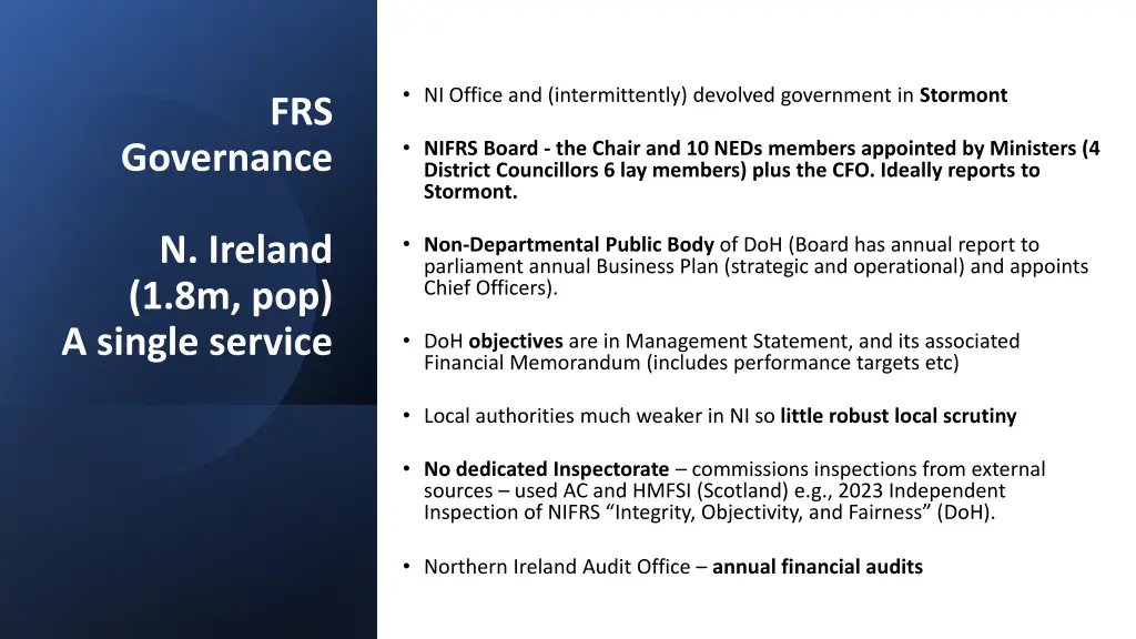 ni office and intermittently devolved government