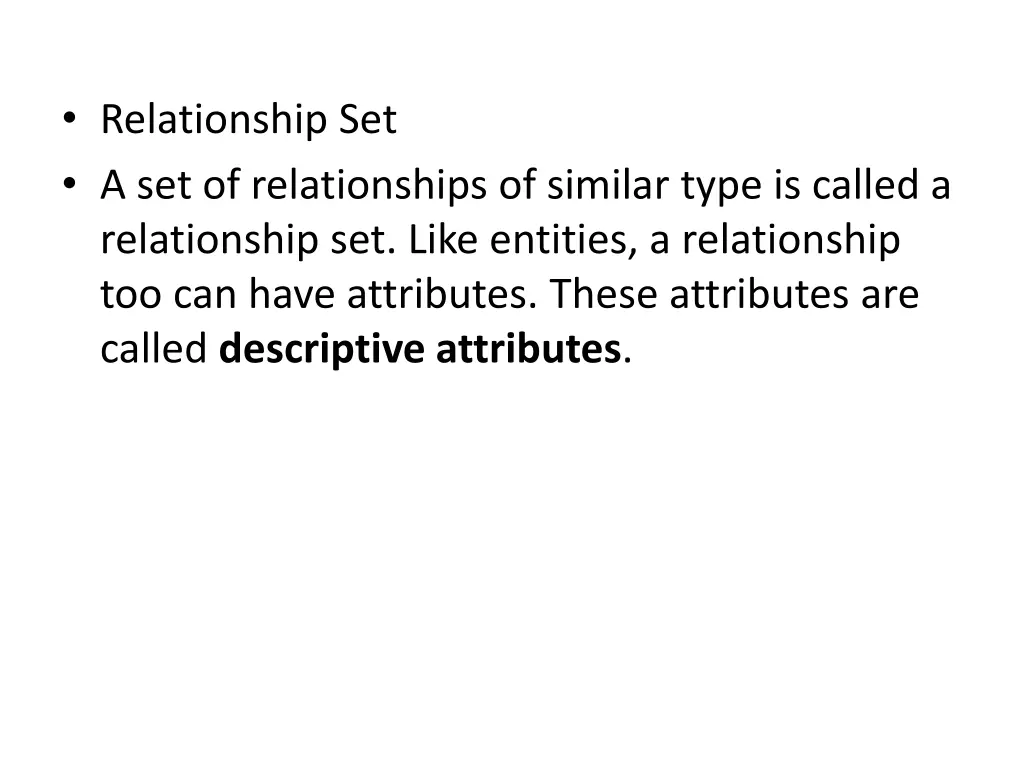 relationship set a set of relationships