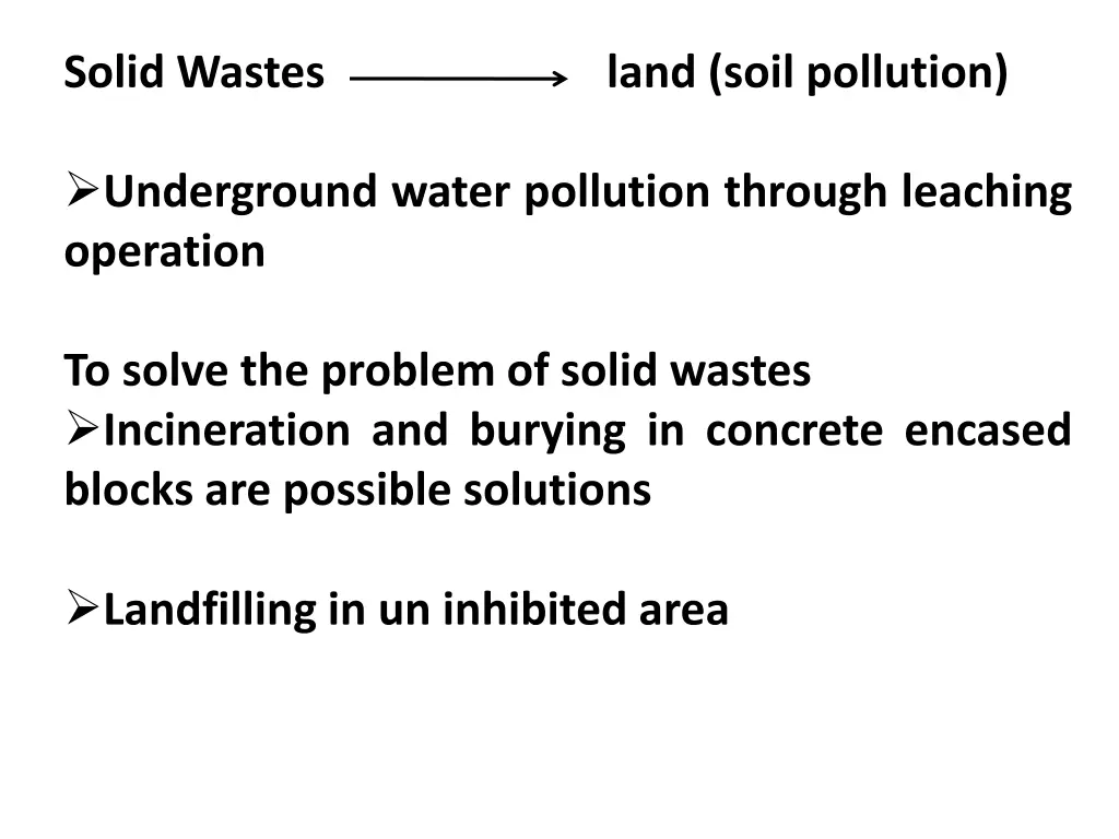 solid wastes