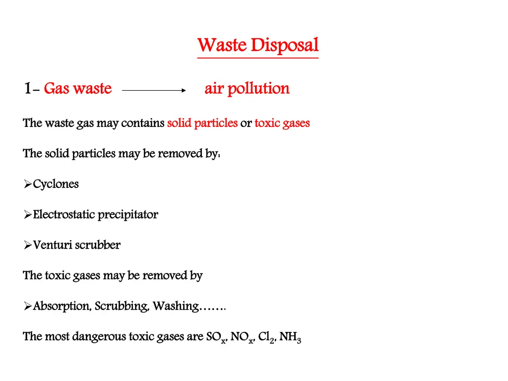 waste disposal