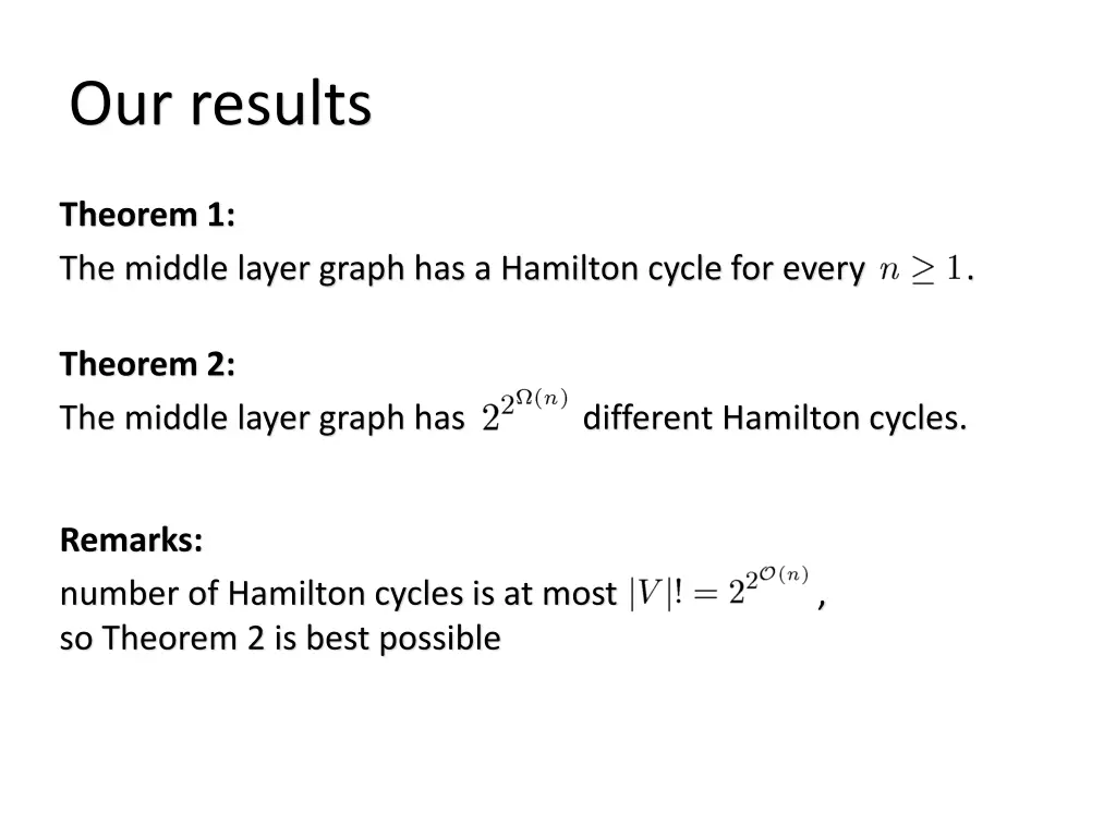 our results 1