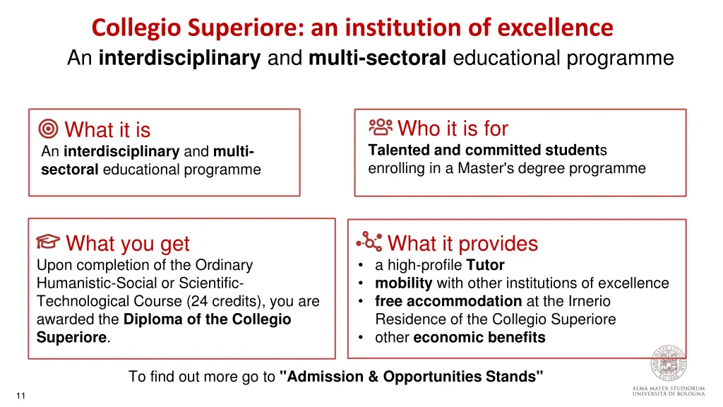 collegio superiore an institution of excellence