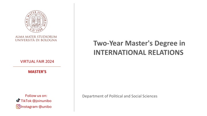 two year master s degree in international