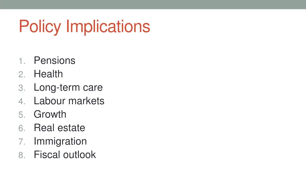 policy implications