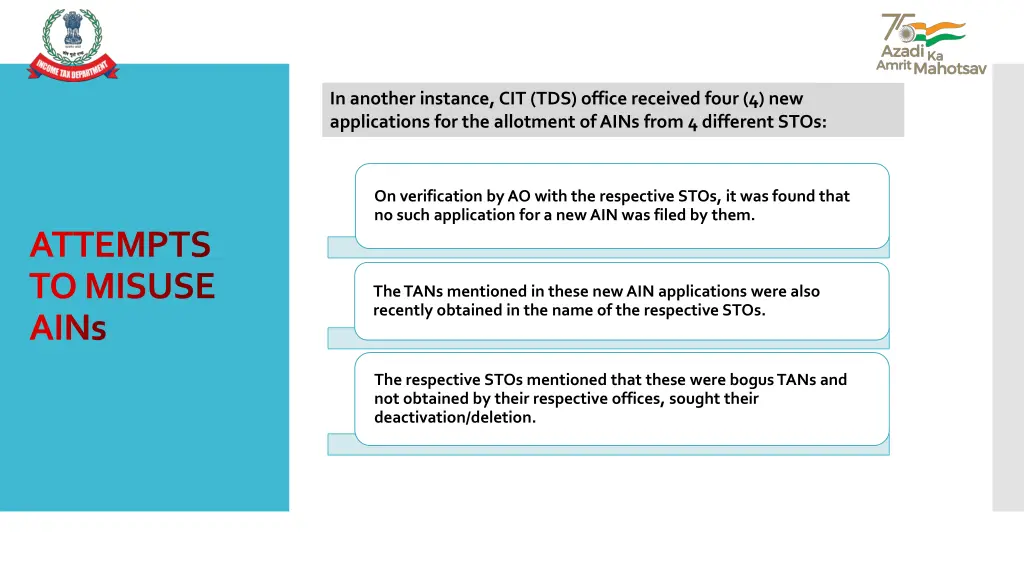 in another instance cit tds office received four