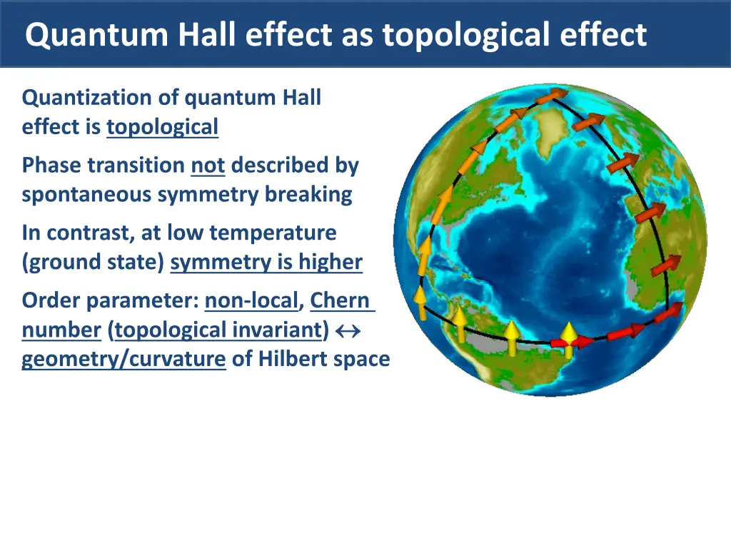 quantum hall effect as topological effect