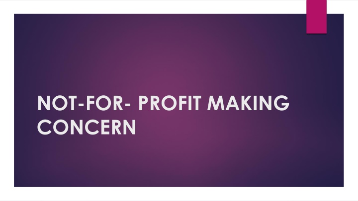 not for profit making concern