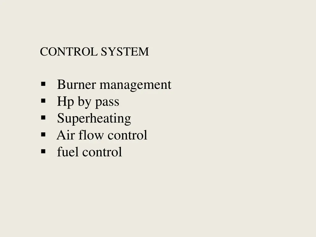 control system