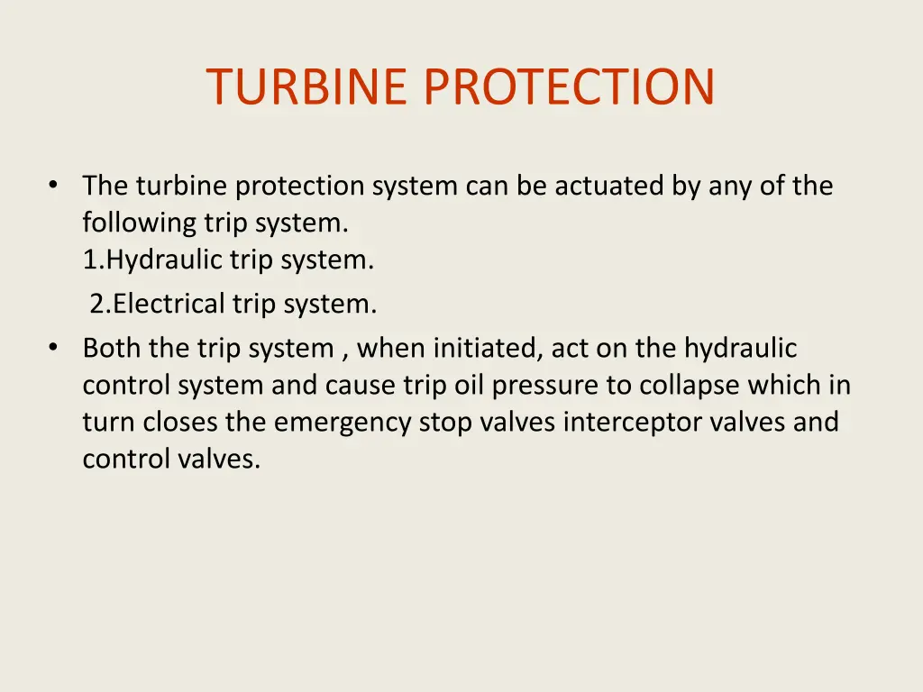 turbine protection