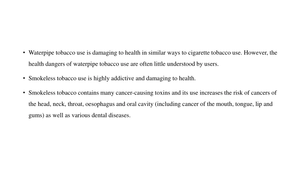 waterpipe tobacco use is damaging to health