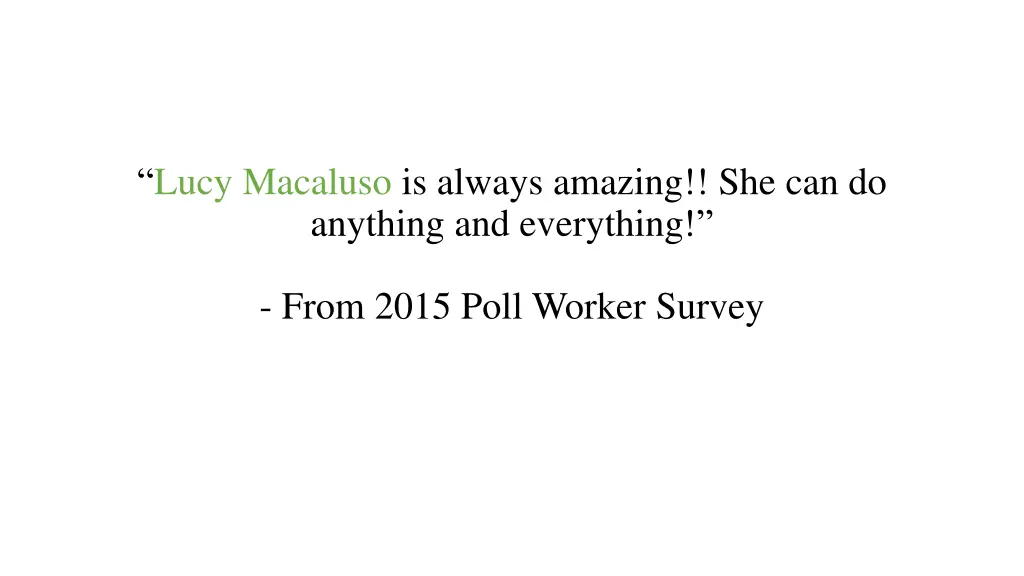 lucy macaluso is always amazing