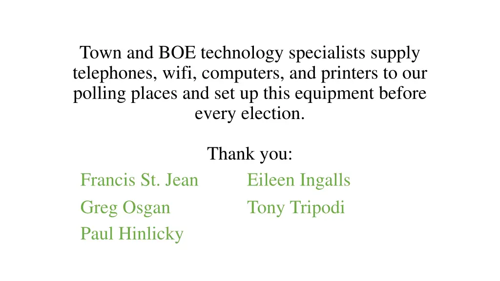 town and boe technology specialists supply