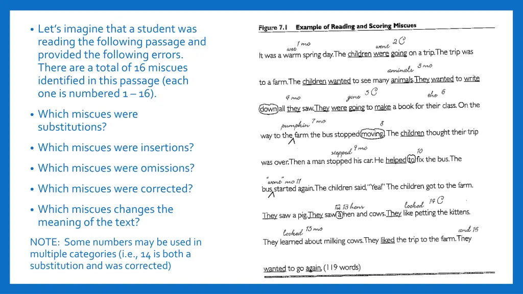 let s imagine that a student was reading