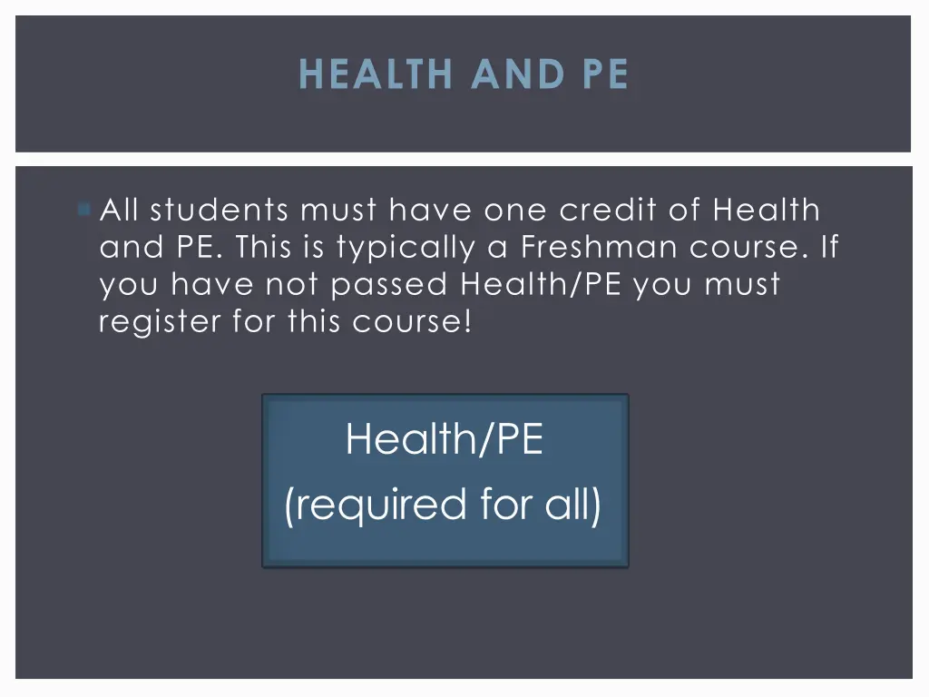 health and pe