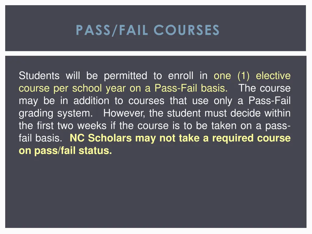 pass fail courses