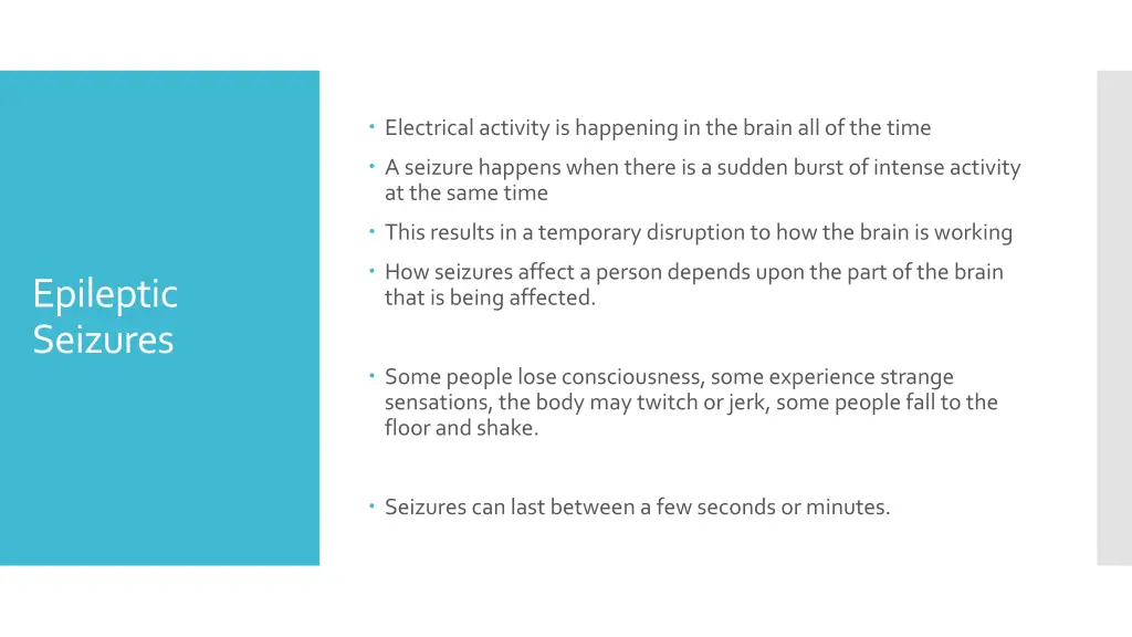electrical activity is happening in the brain