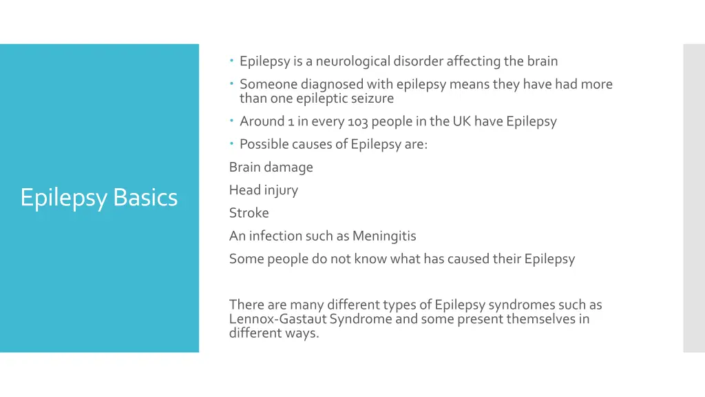 epilepsy is a neurological disorder affecting