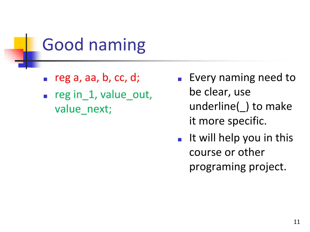 good naming