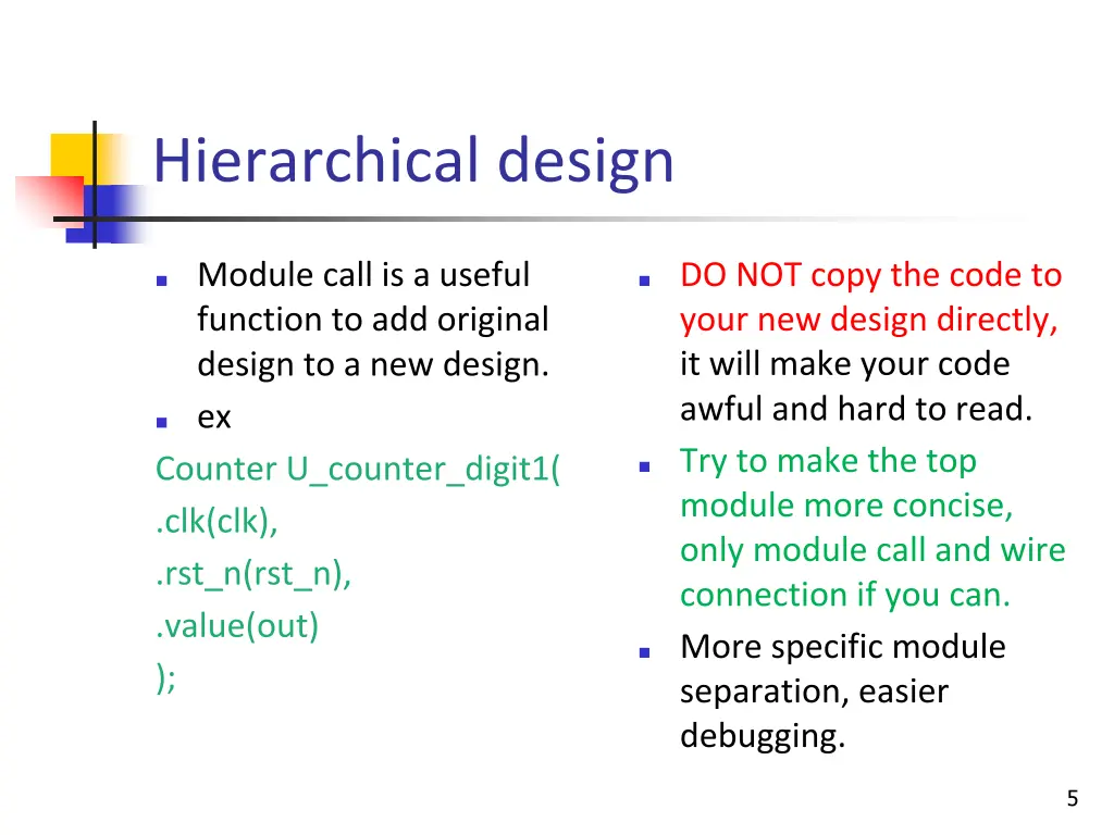hierarchical design