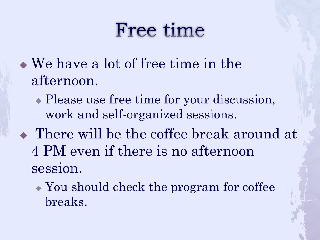 free time