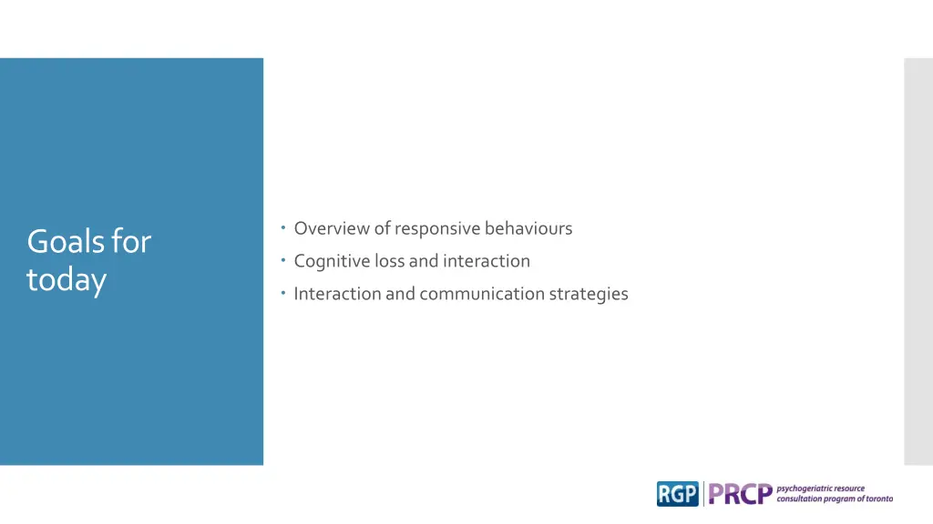overview of responsive behaviours