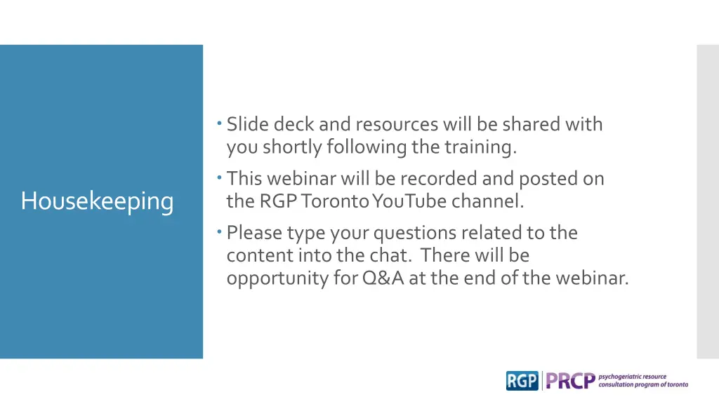 slide deck and resources will be shared with