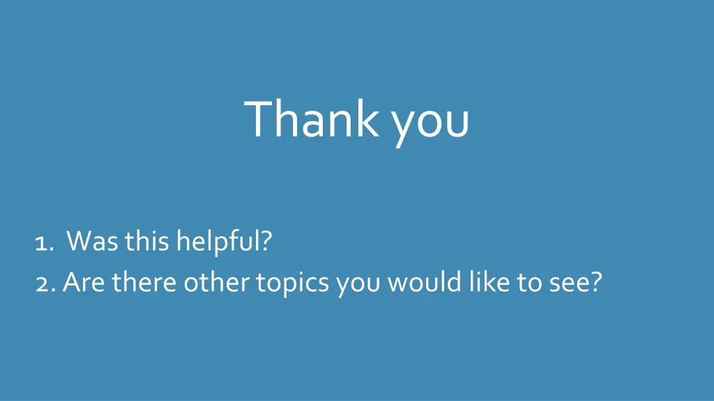 thank you