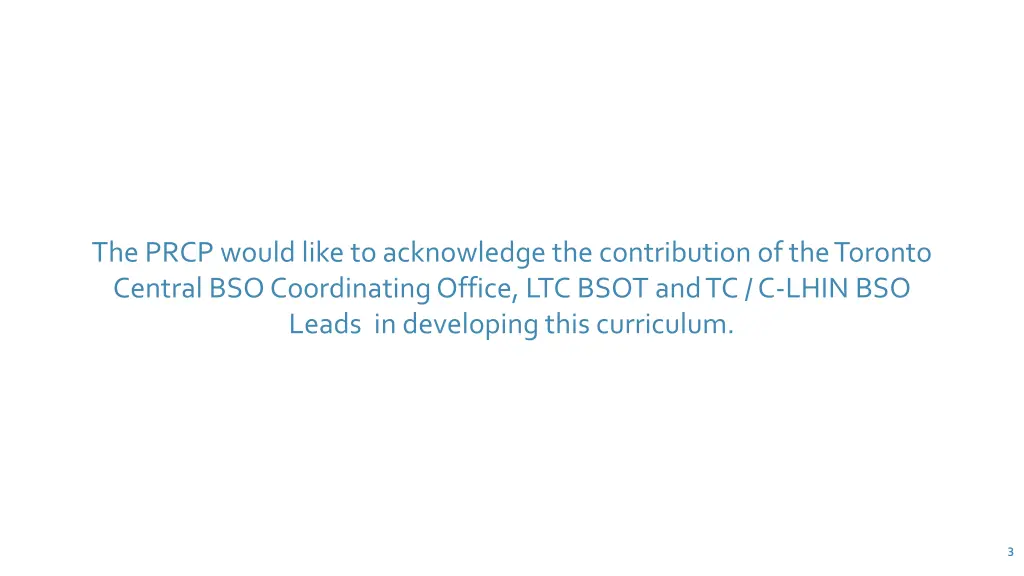 the prcp would like to acknowledge