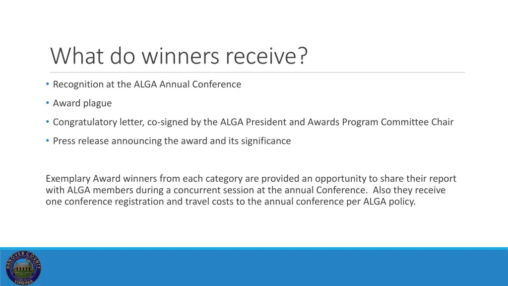 what do winners receive