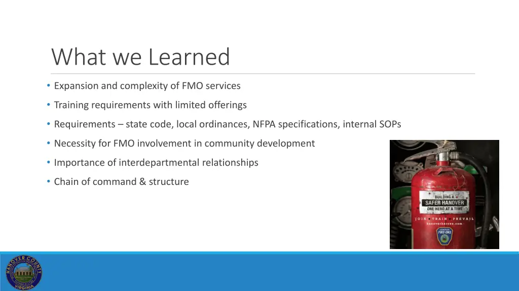 what we learned