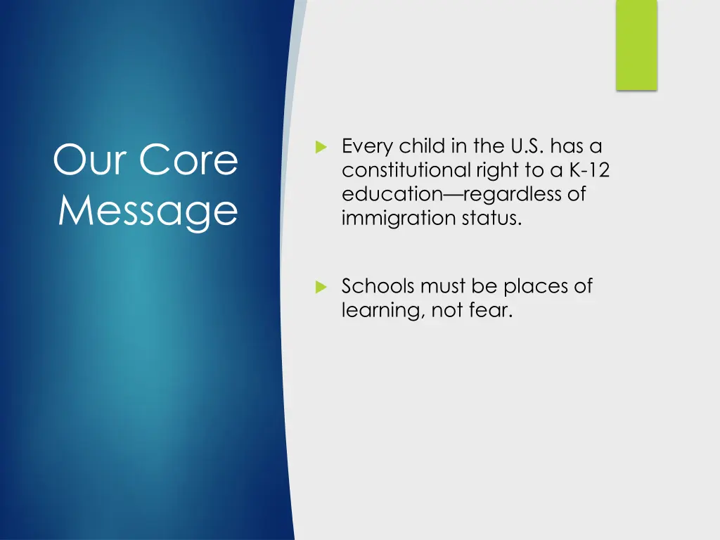 our core message