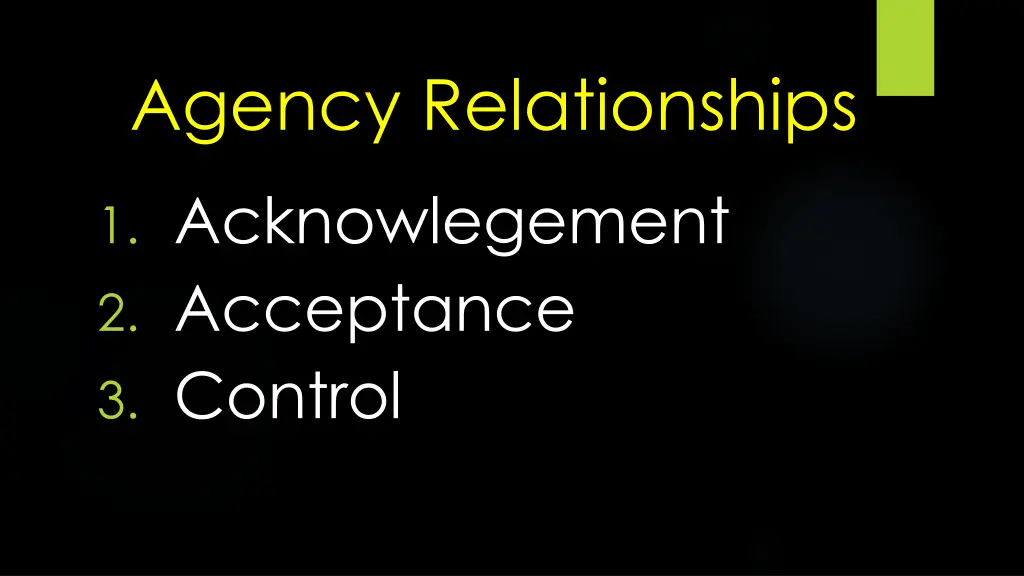 agency relationships