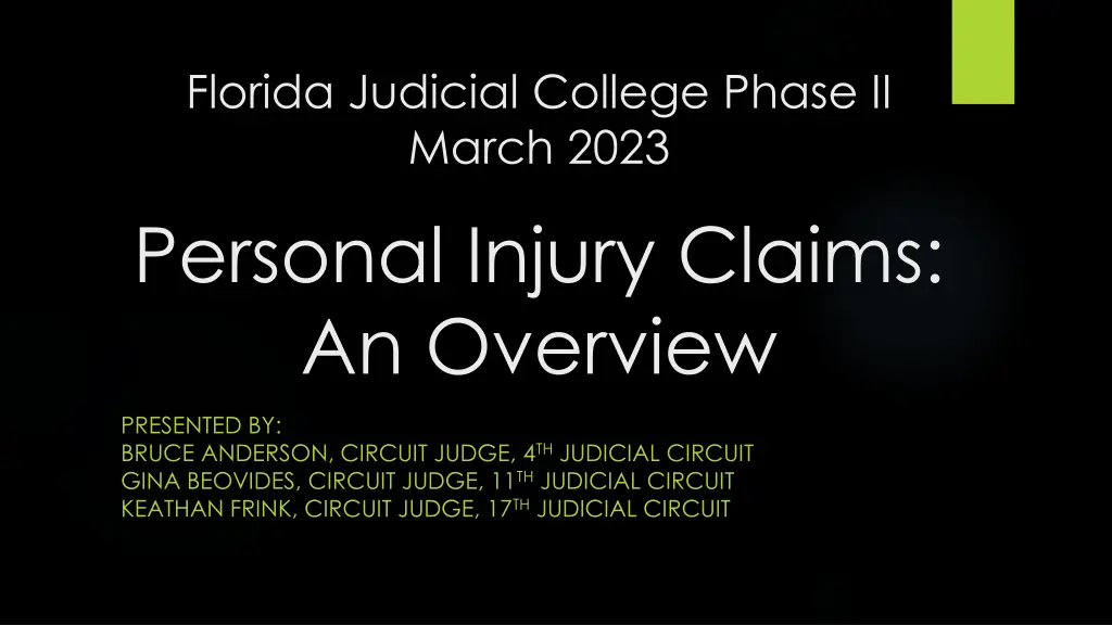 florida judicial college phase ii march 2023