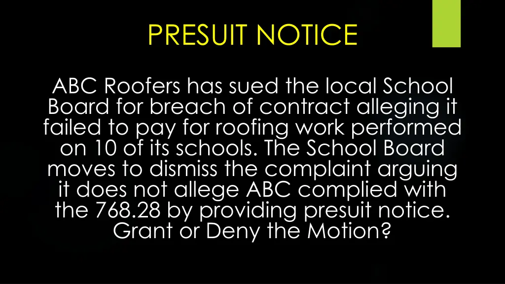 presuit notice