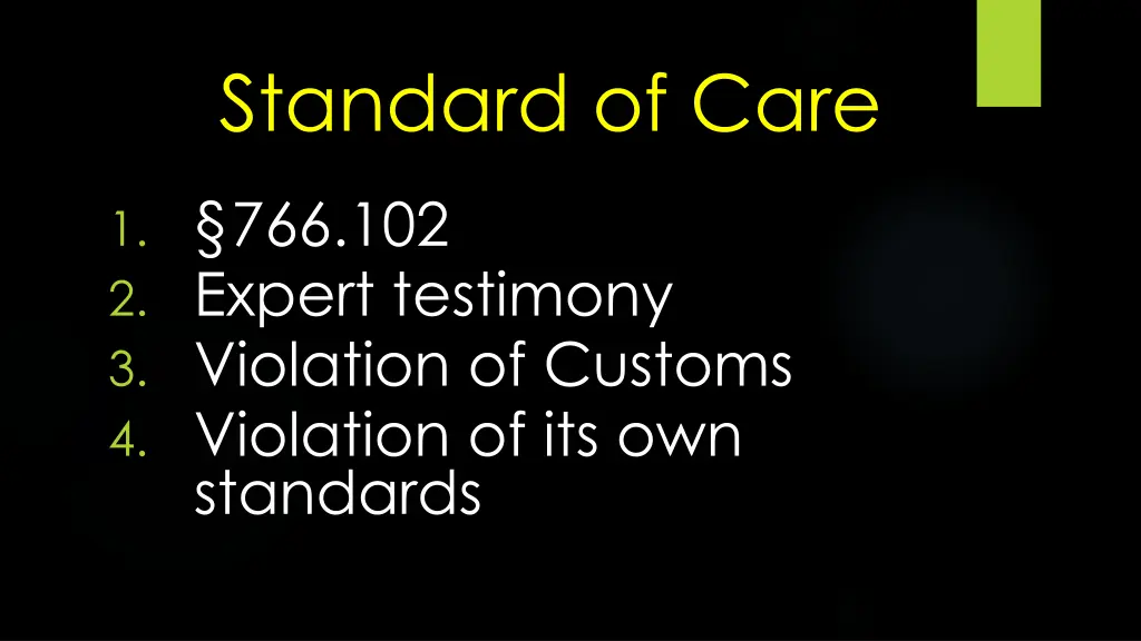 standard of care