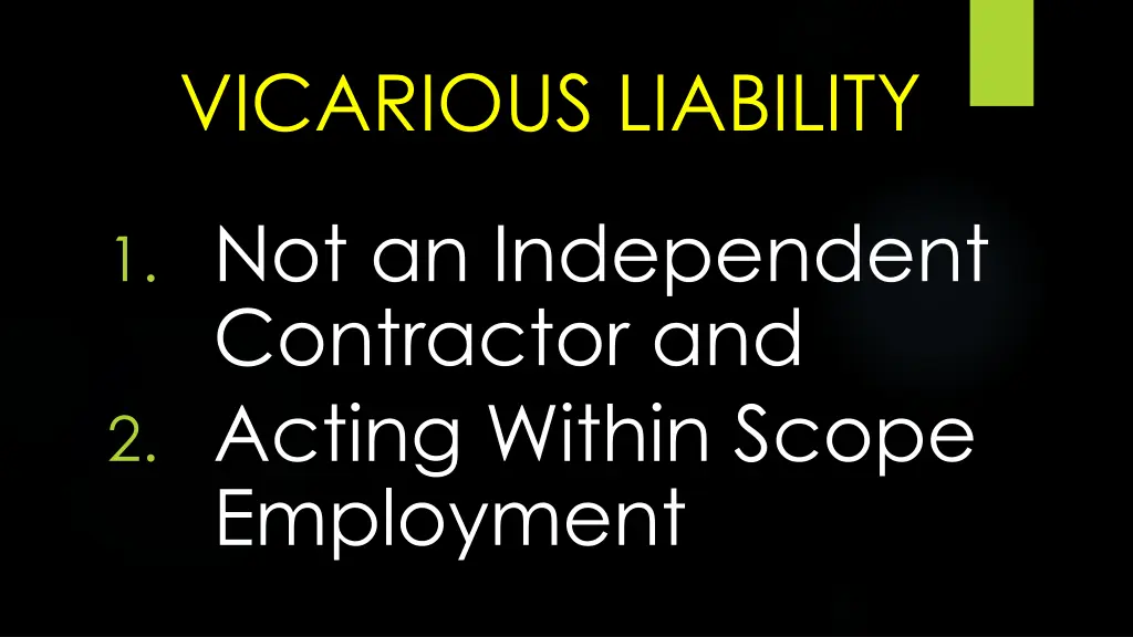 vicarious liability