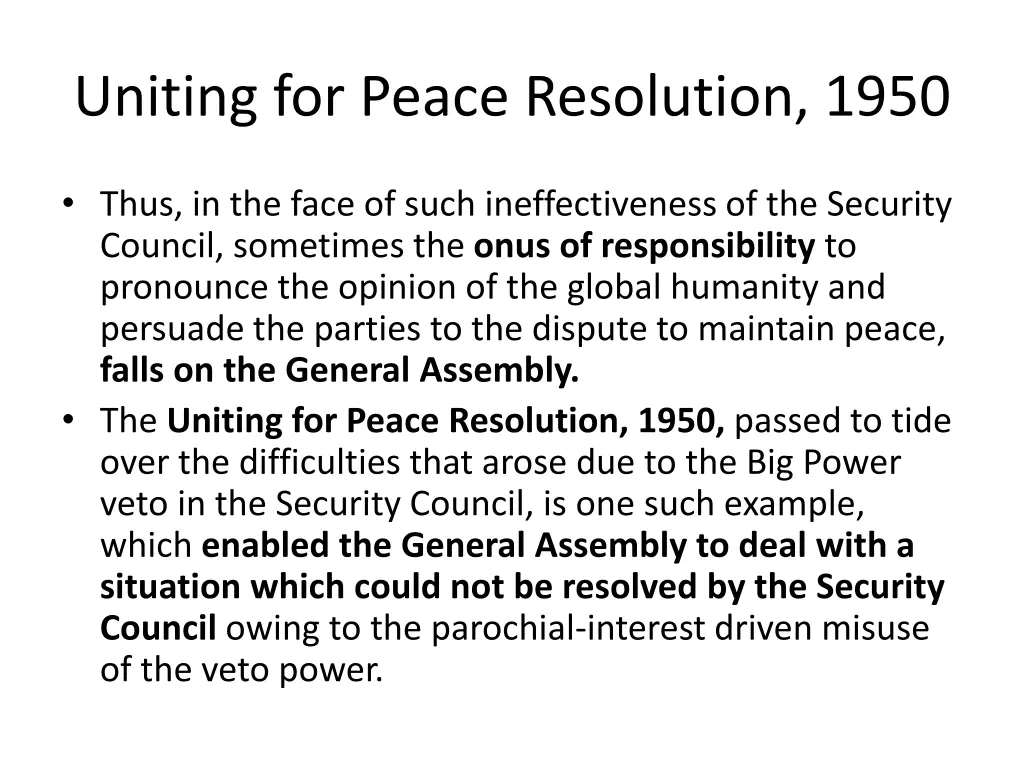 uniting for peace resolution 1950