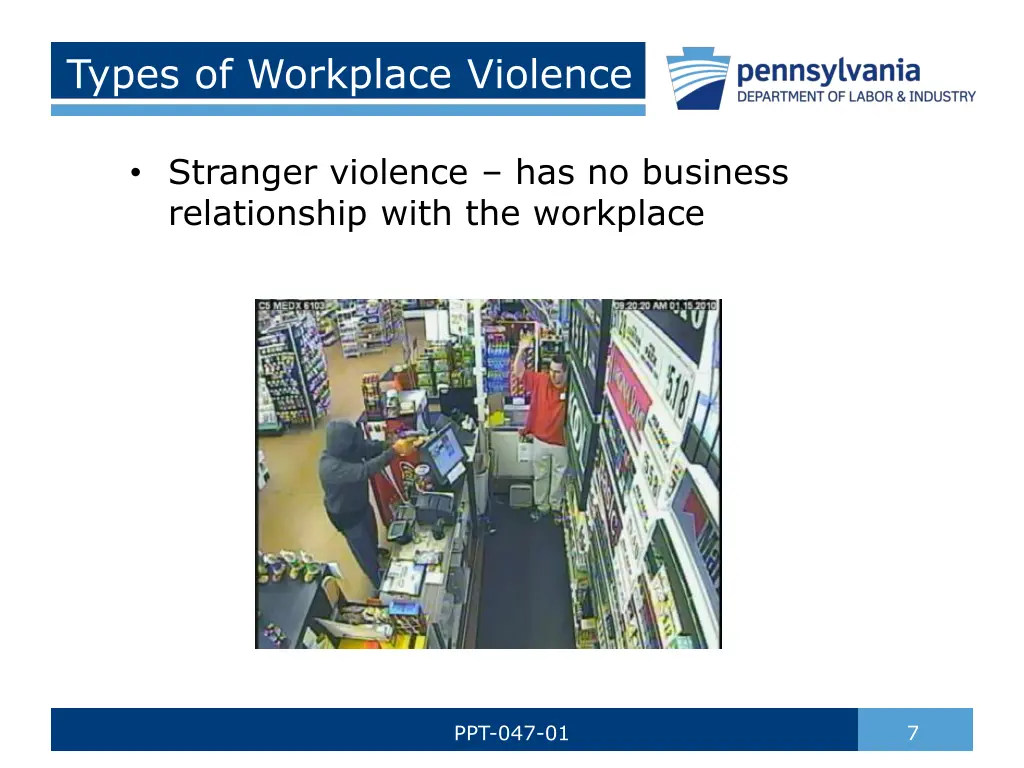 types of workplace violence
