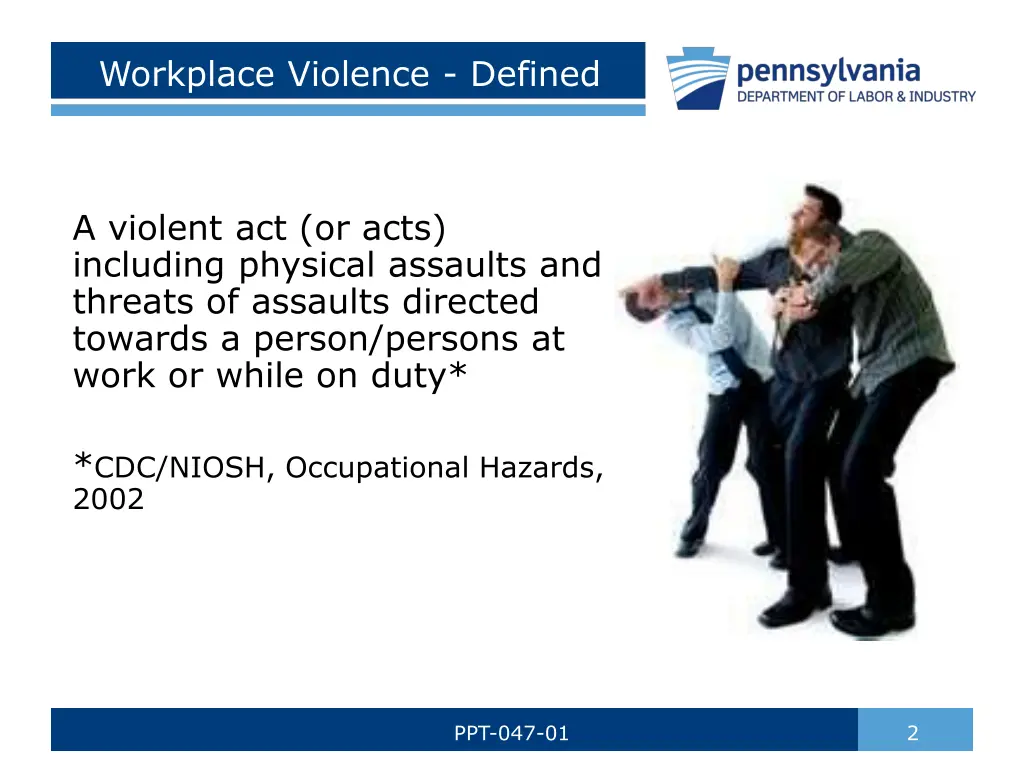 workplace violence defined