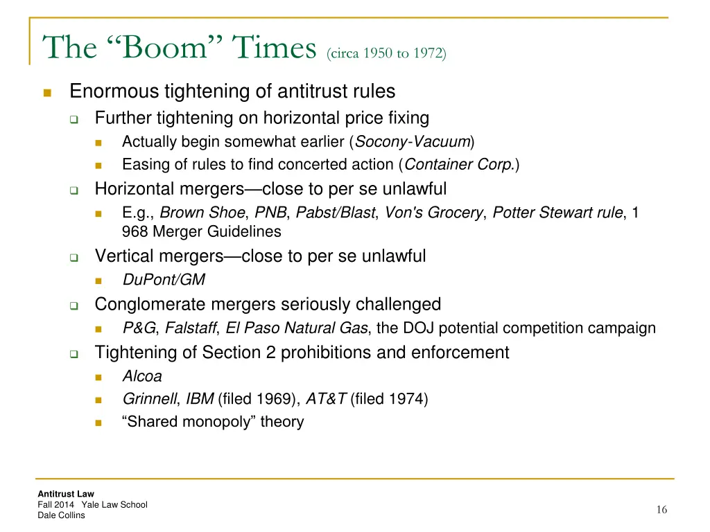 the boom times circa 1950 to 1972