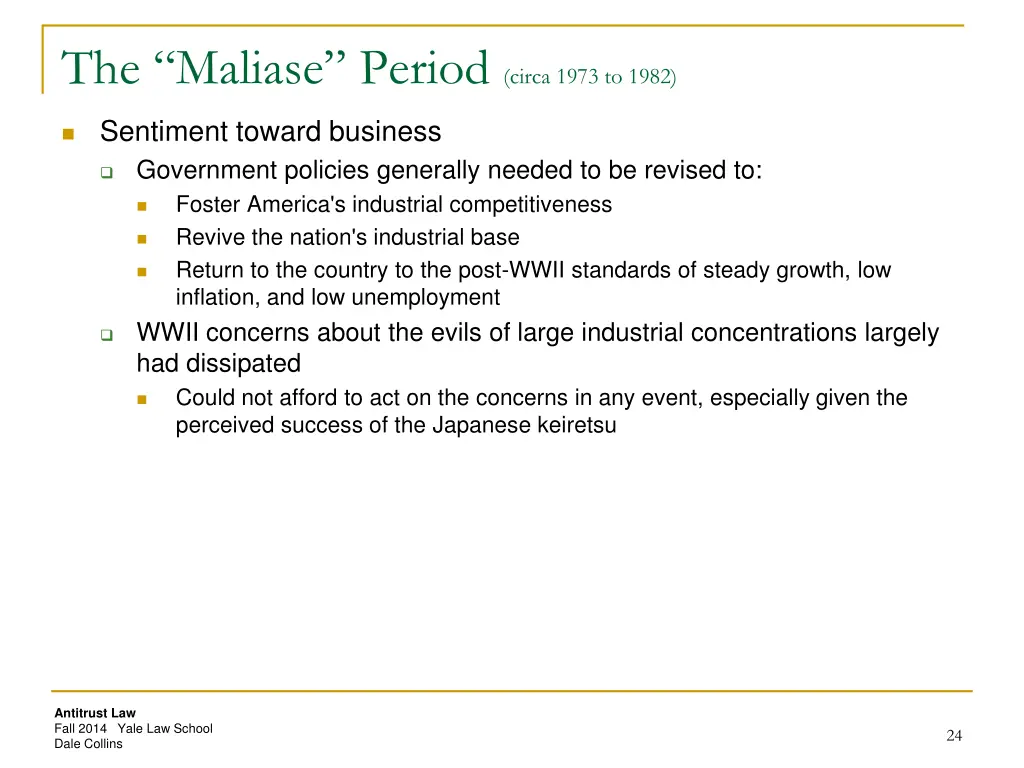 the maliase period circa 1973 to 1982 3