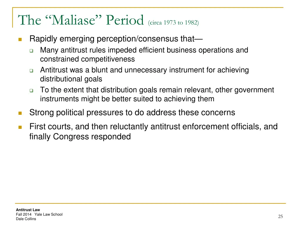 the maliase period circa 1973 to 1982 4