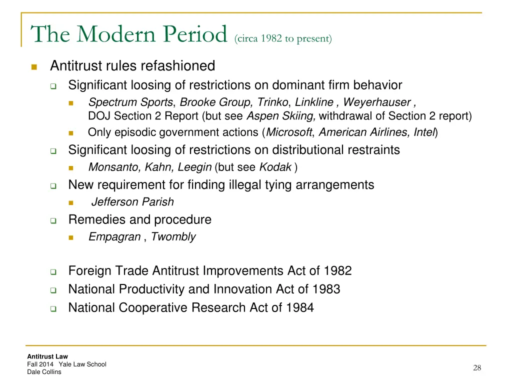 the modern period circa 1982 to present 1